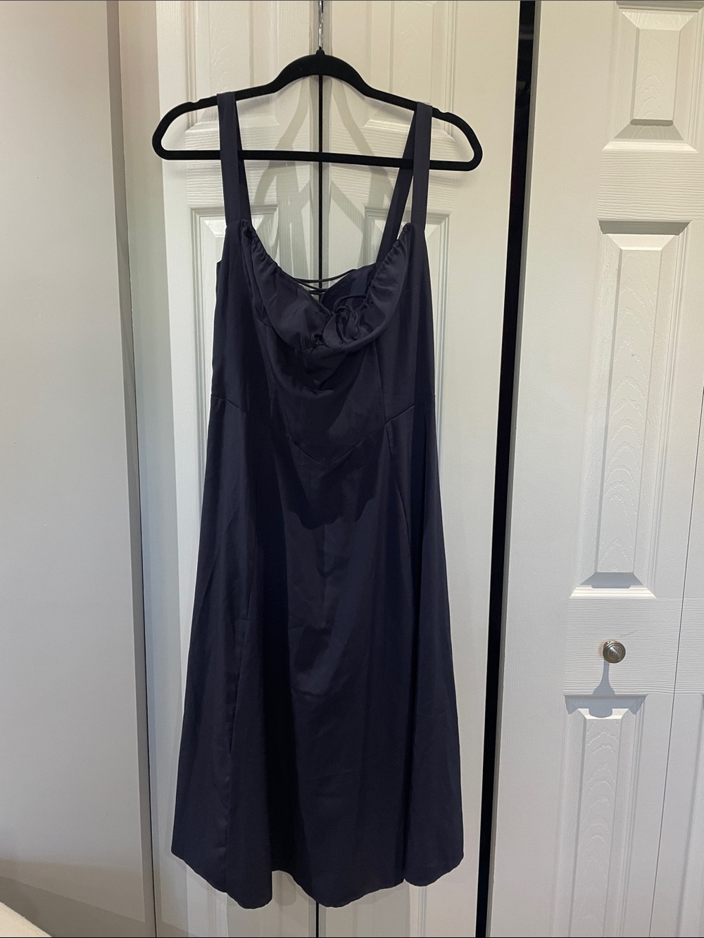 Silky Navy Dress
